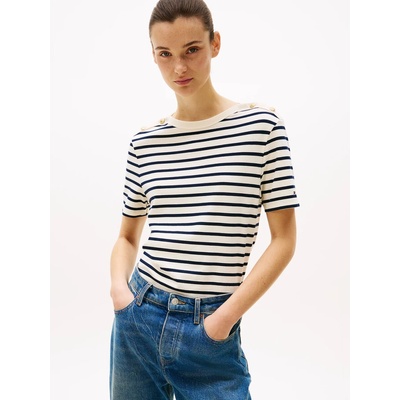 Tommy Hilfiger dámské tričko WW0WW42907 pruhované