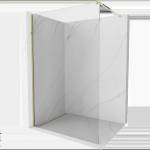 Mexen Kioto душ-преграда Walk-in 110 x 200 см, прозрачна 8 мм, златна - 800-110-101-50-00 (800-110-101-50-00)