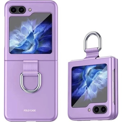 GKK Матов Калъф с Пръстен за Samsung Galaxy Z Flip 5, GKK Ring Case, Лилав (5906601443601)