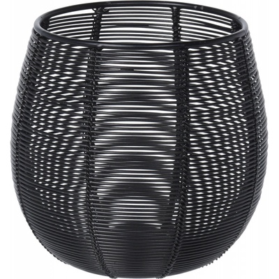 Home Styling Collection Kovový svícen na čajovou svíčku, černý černá