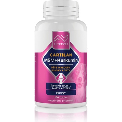 AlterVet Cartilan MSM+Kurkumin 100 tbl.