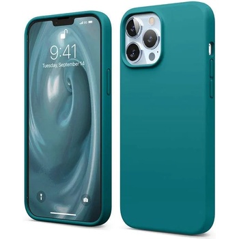 elago Soft Silicone Case - силиконов (TPU) калъф за iPhone 13 Pro Max (тъмнозелен)