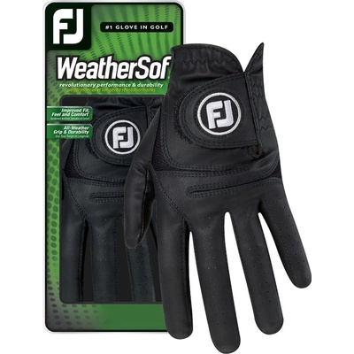 FootJoy WeatherSof Mens Golf Glove Čierna Ľavá XL
