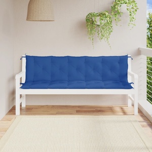 vidaXL Възглавници за градински пейки 2 бр синьо 180x50x7 см плат (361726)