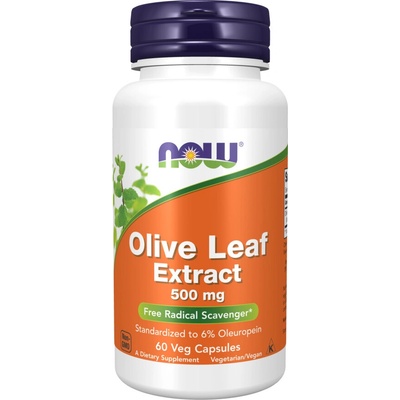 Now Foods Olive Leaf Extract extrakt z olivových listů 500 mg 60 rostlinných kapsúl