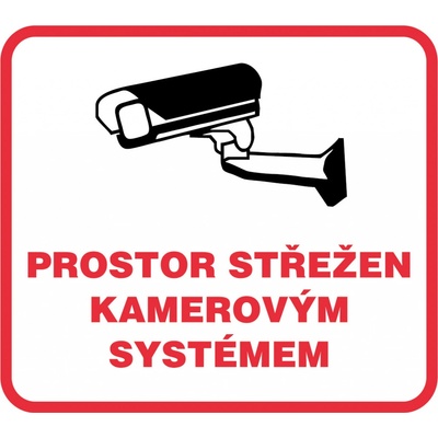 Walteco Prostor střežen kamerovým systémem 90x90mm, samolepka Množství: 5 ks , 20319BP1