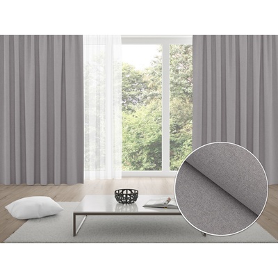 Biante 100% zatemňovací závěs Blackout BKR-503 Šedý režný - šířka 140 cm 140x200 cm