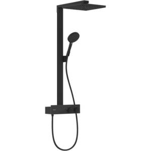 Hansgrohe Raindance E - Душ комплект с термостат, 30x30 cm, EcoSmart, черен мат 27362670 (27362670)