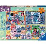 Ravensburger Пъзел Ravensburger от 4 х 100 части - Стич (5731) - baby