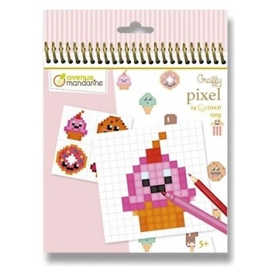 Omalovánky Avenue Mandarine Graffy Pixel Kawai sladkosti
