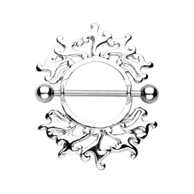 Šperky4U piercing do bradavky se štítem BR01003