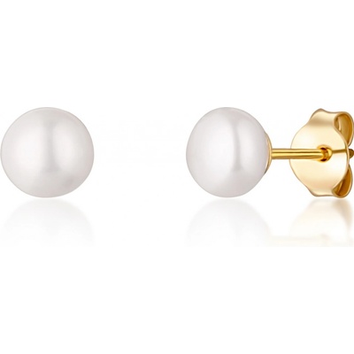 JwL Luxury Pearls žlutě zlacené s pravými říčními perlami JL0767