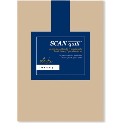 SCANquilt Prestieradlo Jersey Elastic Lycra orieškové 120x200