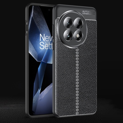 OnePlus 13 5G Max Удароустойчив Litchi Skin Калъф и Протектор