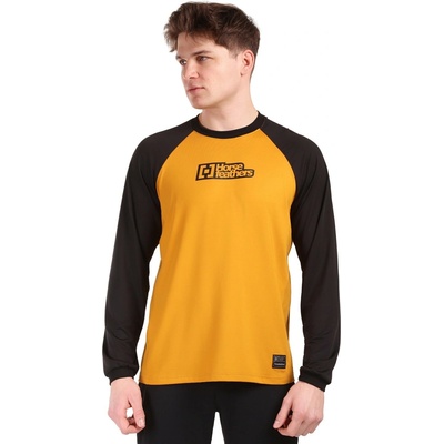 Horsefeathers Spike LS Bike Jersey Sunflower/Black