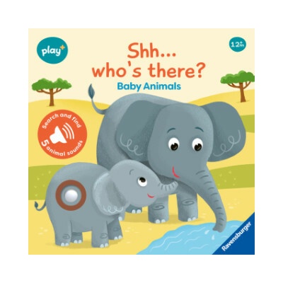 Ravensburger Play+ Shh... Who's there? Baby Animals , Baby book 12+ months
