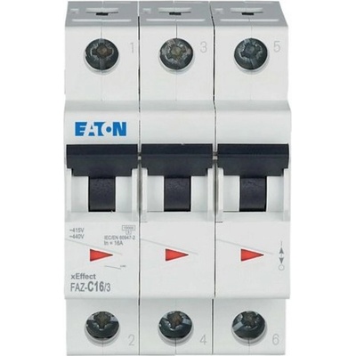 Eaton Автоматичен прекъсвач eaton faz-c16/3, 278873 - 16 a, 3p (278873)