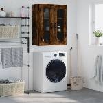vidaXL Стенен шкаф опушен дъб 69, 5x34x90 см (828481)