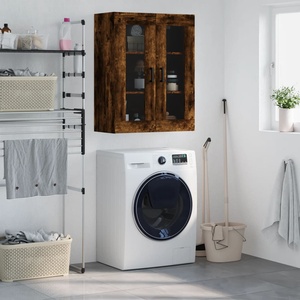 vidaXL Стенен шкаф опушен дъб 69, 5x34x90 см (828481)