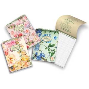 Pigna Природни цветя A5 Тефтер със спирала с чекрък за 50 листа P1112-2709 (P1112-2709)