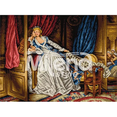 Milena Style Открадната целувка - Печатана Aida 14 ct конци Ariadna