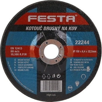 Festa Kotouč brusný 150 x 6.4 x 22.2 mm 22244