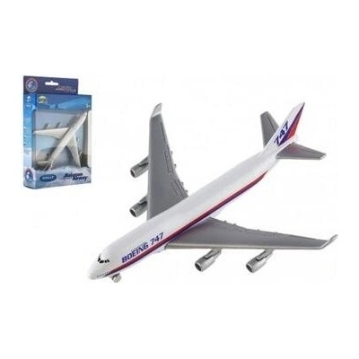 Welly Letadlo Boeing 747 plast/kov 15cm v krabičce 13x21x4,5cm