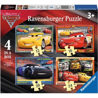 RAVENSBURGER 119115 Auta 4v1 12,16,20,24 dílků
