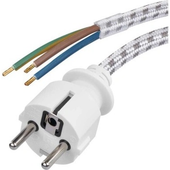 EMOS | S00003 | Flexo šnúra opradená 3× 0,75mm2 k žehličke, 2,4m