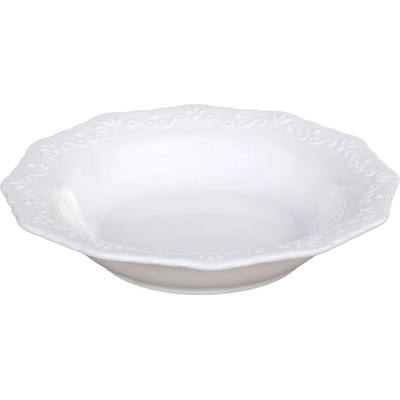 Chic Antique Porcelánový polievkový tanier s čipkou Provence lace 21cm / 0.25L