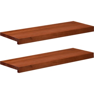 vidaXL Парапети за прозорци 2 бр. Кафяво 70 x 25 x 2 cm Солидно бук (42048263)
