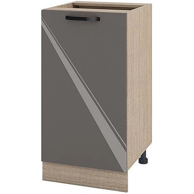 ИРИМ Долен кухненски шкаф Сити МФ-Антрацит гланц-05-28 45 см