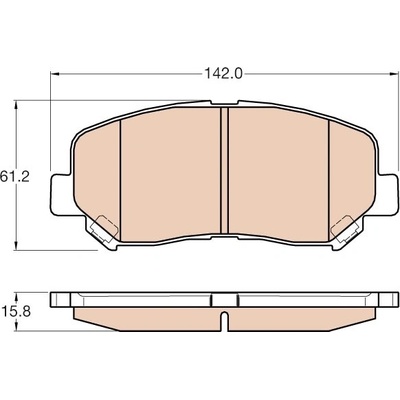 TRW Sada brzdových platničiek kotúčovej brzdy GDB3562