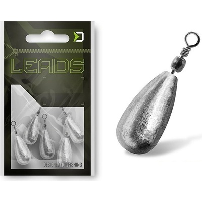 Delphin Zátěž Leads Hruška s Obratlíkem 25 g 5 ks