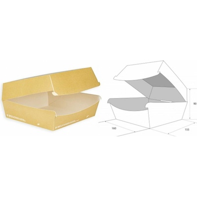 VEJU BOX hamburger 16x15,5x9cm hnedý Variant: