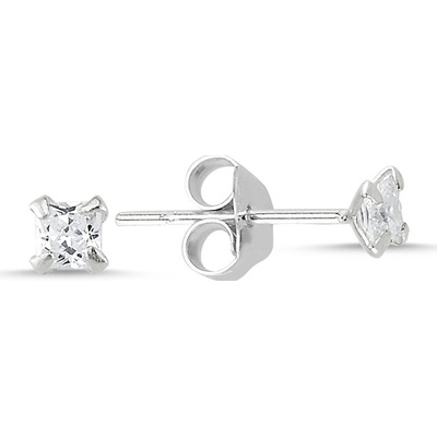 Lunica Stříbrné puzetové náušnice SQUARE 3 mm 0832