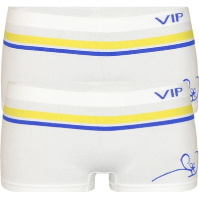 VIP bezšvové dámske boxerky 2ks biela