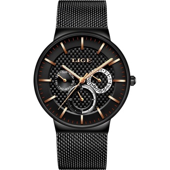 LIGE Часовник lige ma-4053 - Черен kp4053 (ma-4053)