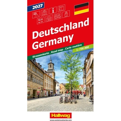 Hallwag Strassenkarte Deutschland 2027 1:750.000