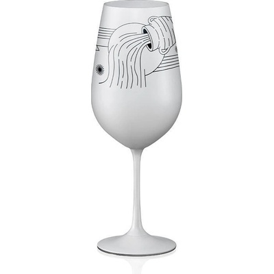 Petr Kmenta Porcelán Hodonín Sklenice na víno Vodnář Bílá 550 ml