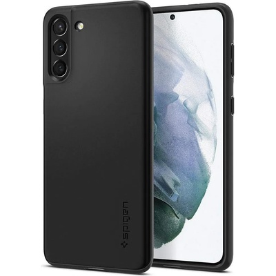 Spigen Thin Fit Case - качествен тънък матиран кейс за Samsung Galaxy S21 Plus (черен)