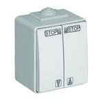 Efapel Двоен ключ за щори ip65, ik07; 16a - 250v ~ ccz - сив (48290 ccz)