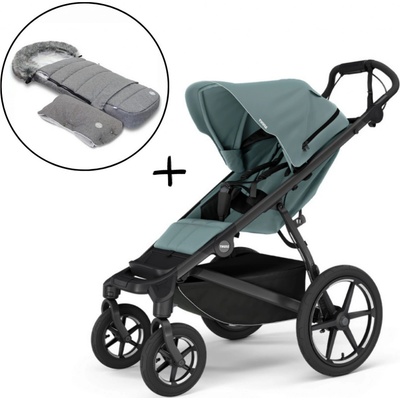 Thule Urban Glide 4-wheel Mid blue 2024 + Fusak a rukávnik JOMK Northern Grey