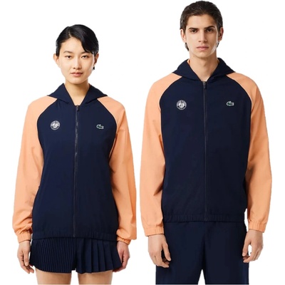 Lacoste Men's Water-Resistant Rain Anorak - Navy Blue/Cina