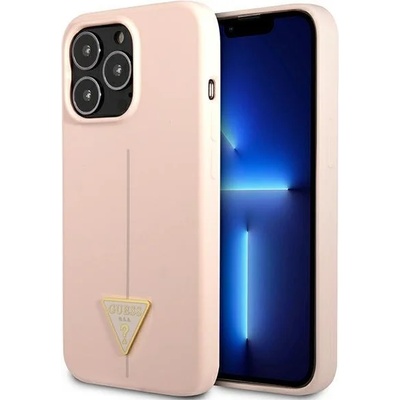 GUESS Кейс Guess GUHCP13LSLTGP за iPhone 13 Pro / 13 6.1", розов, твърд, Silicone Triangle (GUE001926-0)