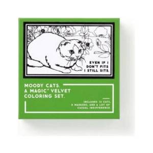 Moody Cats Magic Velvet Coloring Set | Brass Monkey, Galison (ISBN: 9780735381223)