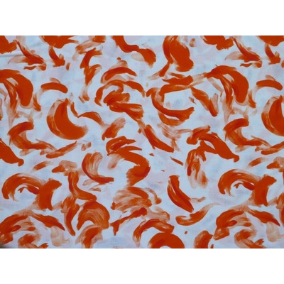 viskóza 3401 vzor oranžové mořské vlny