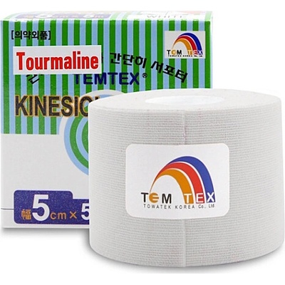 Temtex Kinesio tejpovacia páska Tourmaline biela 5 cm x 5 m