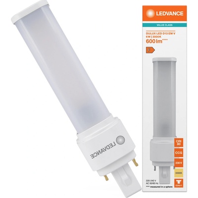 LEDVANCE DULUX LED D EM & AC MAINS V 6W 830 G24D-1