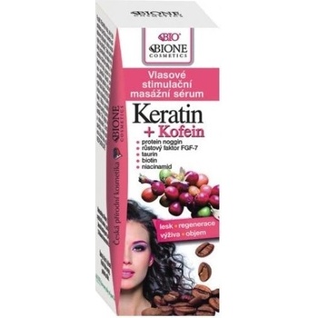 BC Bione Cosmetics vlasové stimulačné masážne serum Keratin + Kofein 215 ml